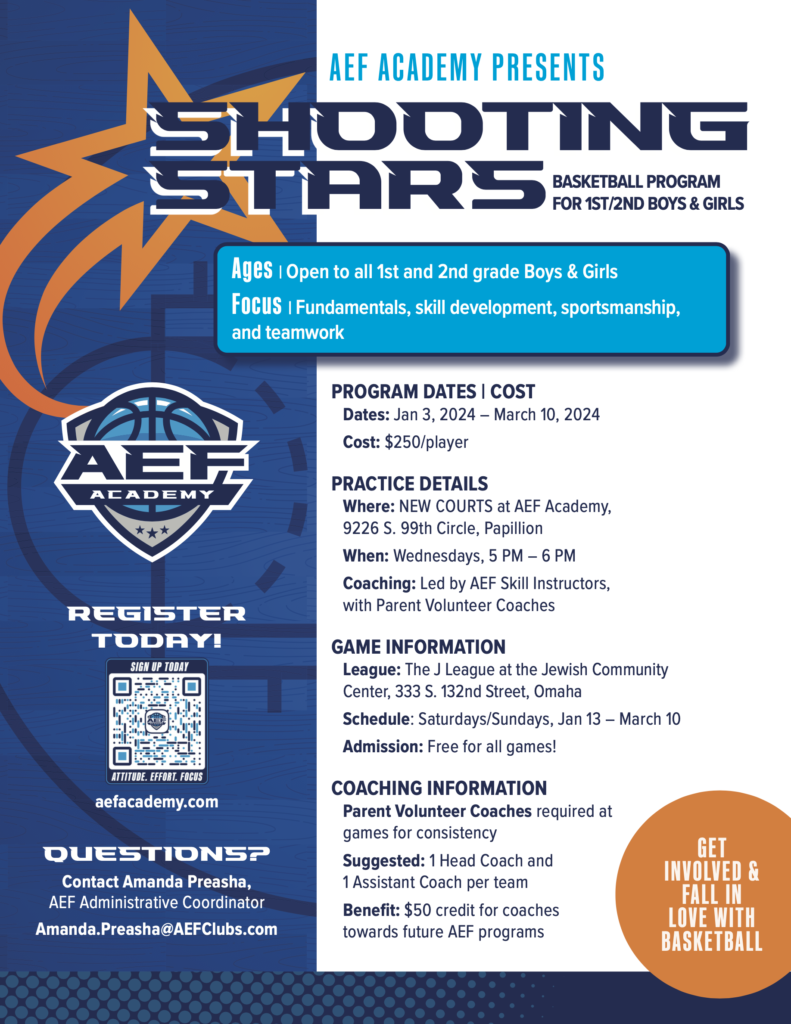 AEF Shooting Stars 1st/2nd grade basketball program